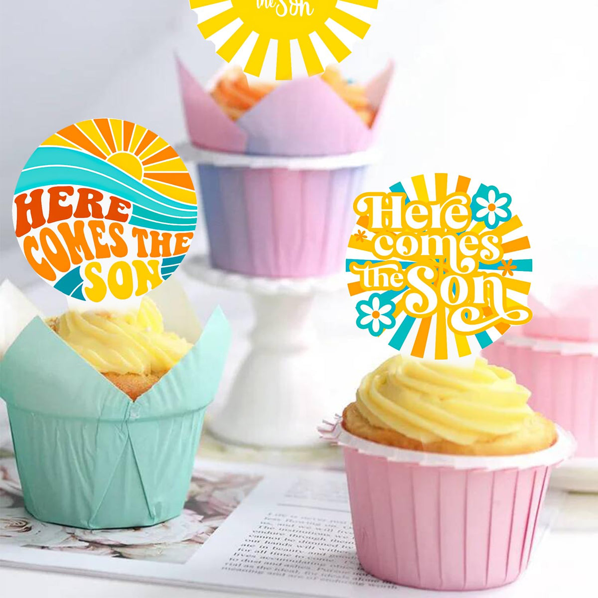 CANDY CHEF Sunshine birthday cake picks highlight festive displays