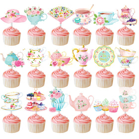 Candy Chef tea party toppers teacup add charming tea time flair to cakes