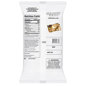 Sealed 13oz bag with gold wrappers communicates a premium, ready-to-serve option.