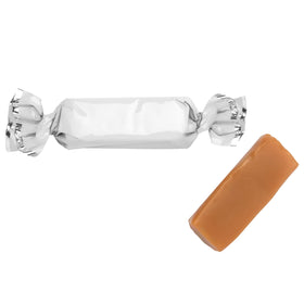 A 2-pound bulk bag with about 150 individually wrapped caramel pieces.