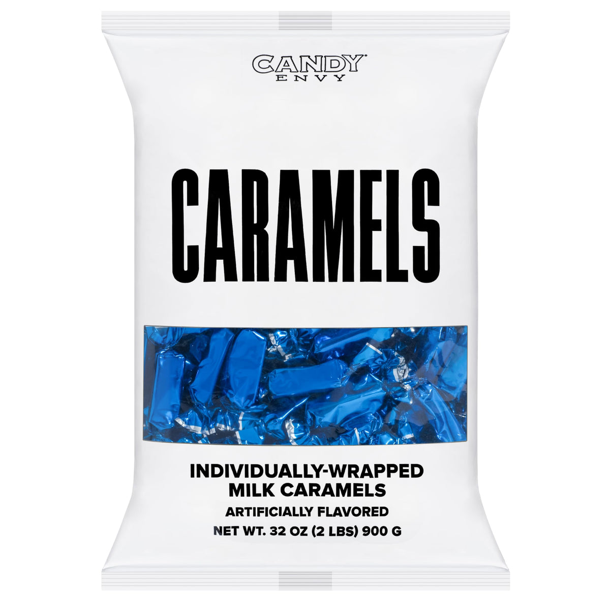 Open 2-pound Candy Envy bag showing individual pieces