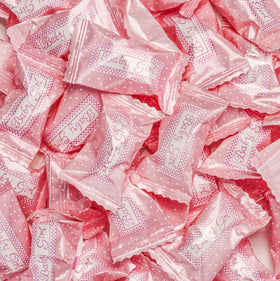 Candy Envy Baby Girl Buttermints 13oz bag back view, keeps treats neatly packaged