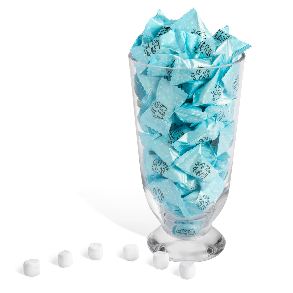 Candy Envy Baby shower table setup with mint treats and decor