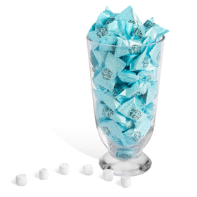 Candy Envy Baby shower table setup with mint treats and decor