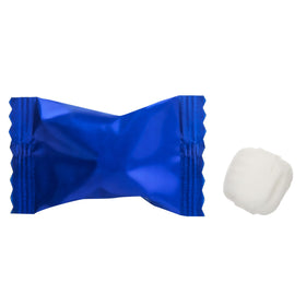 Candy Envy blue foil wrapper close-up highlighting premium packaging.