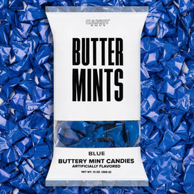 Candy Envy blue-wrapped bag of buttermints ideal for gifting and events.