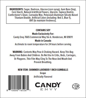 Candy Envy bulk 2 lb bag holds approximately 113 gumballs.