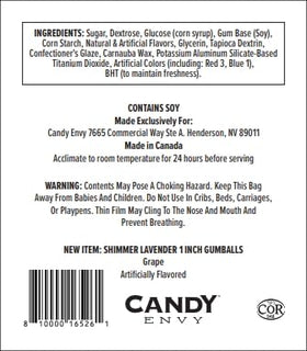 Candy Envy bulk 2 lb bag holds approximately 113 gumballs.