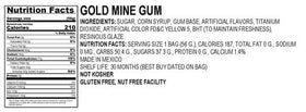 Candy Envy Gold Mine nugget gum displayed in gold bags for easy gifting.