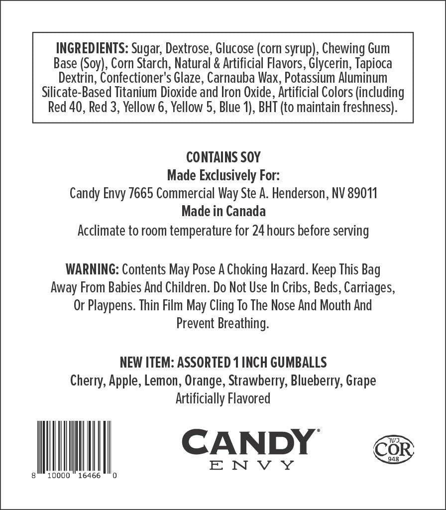 Candy Envy North American-made label signals local production and consistent quality
