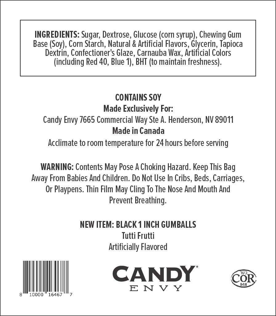 Candy Envy gumballs ready for sharing at parties or treat stations.