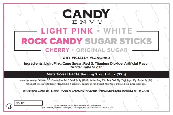 Candy Envy hot drinks rock candy stick a colorful stir-in treat.