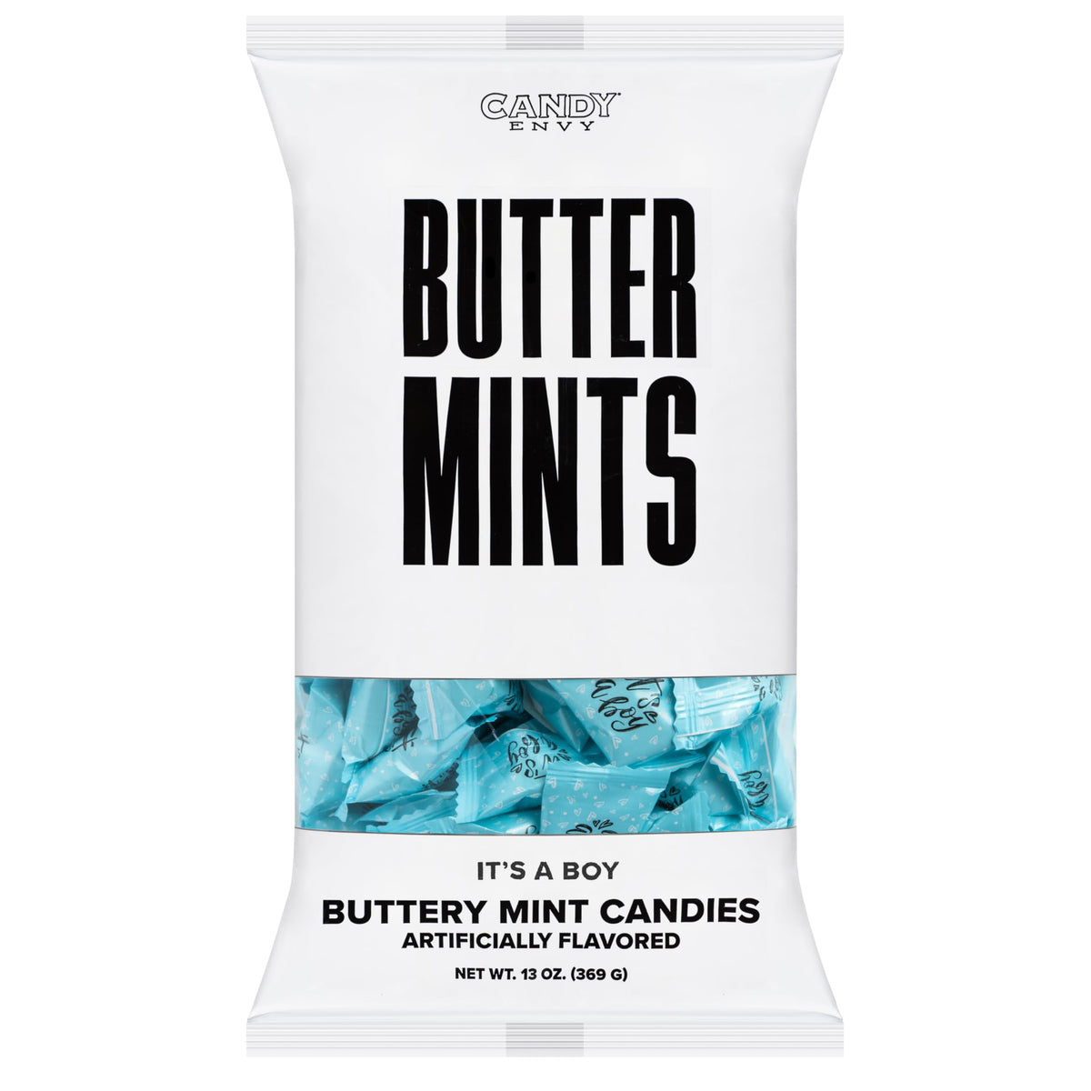 Candy Envy It's a Boy Buttermints closeup of smooth mint texture