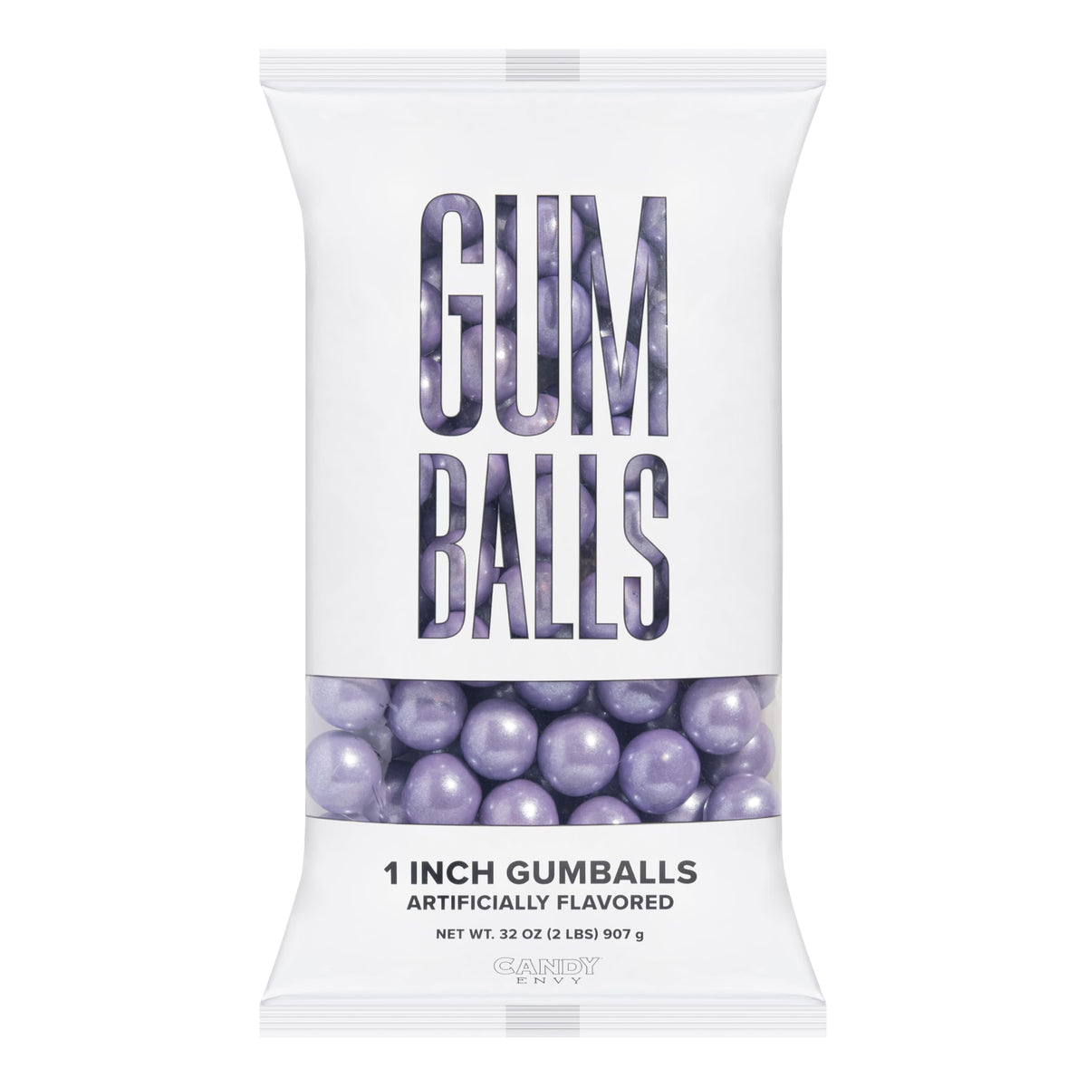 Candy Envy lavender gumballs showcasing COR kosher certification.