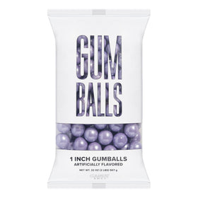 Candy Envy lavender gumballs showcasing COR kosher certification.
