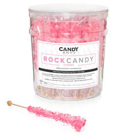 Candy Envy light pink cherry rock candy stick ideal for party favors.