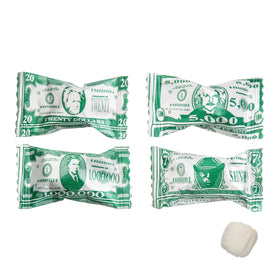 Candy Envy Money Buttermints wrapped mints detail with bill wrappers