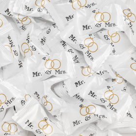Candy Envy Mr and Mrs Buttermints bag close-up shows melt-in-your-mouth texture.