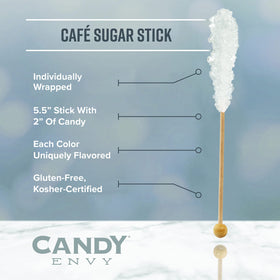 Candy Envy orange sugar stick in a cocktail enhances aroma