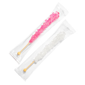 Candy Envy original sugar rock candy stick, white candy visual, ideal for dessert displays.
