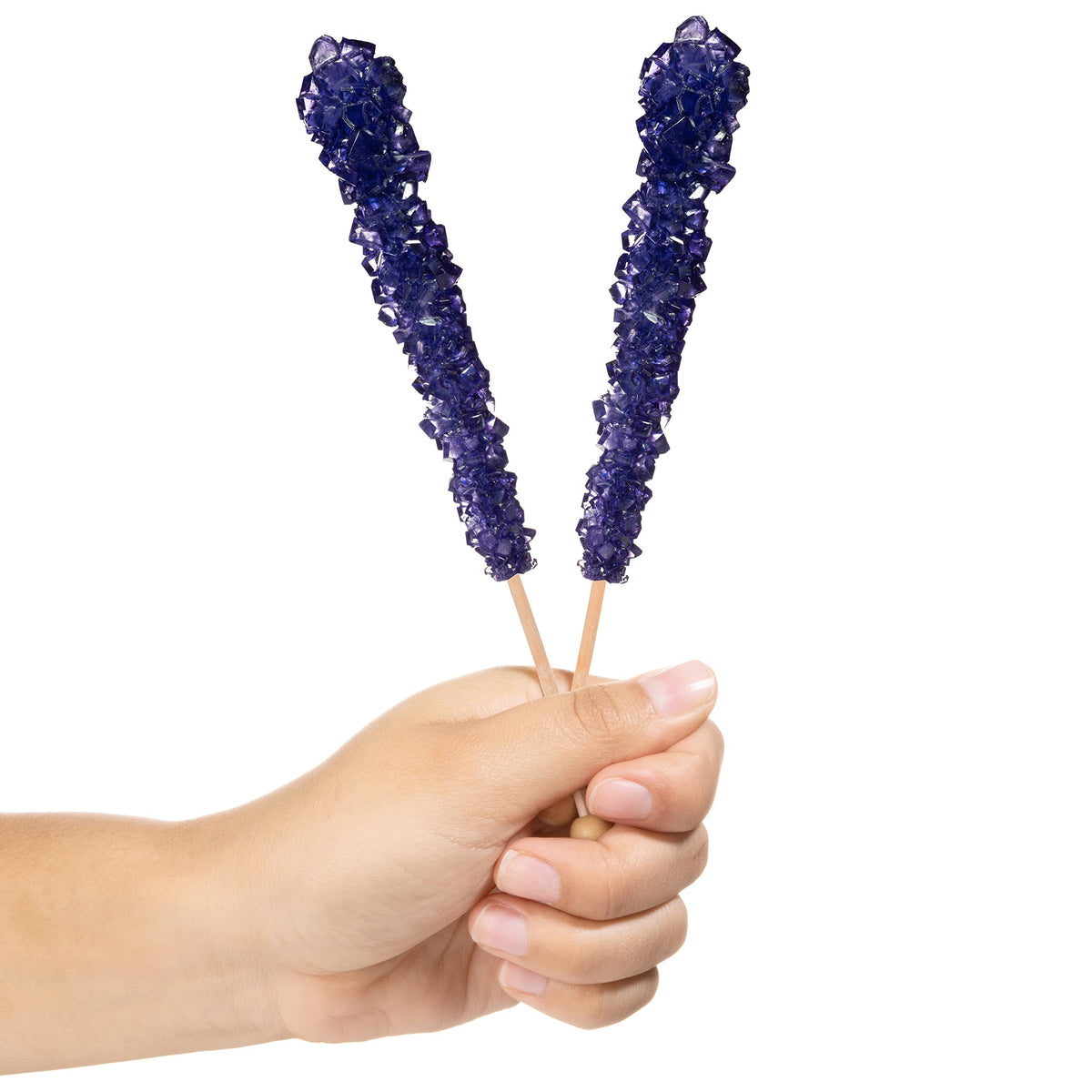 Candy Envy Purple Rock Candy Stick showing grape flavor for celebrations