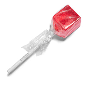Candy Envy Red Square Pops cinnamon, individually wrapped for gifting
