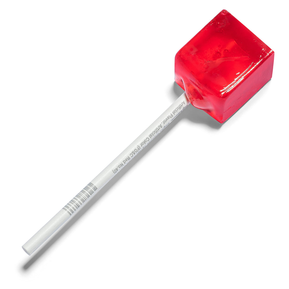 Candy Envy Red Square Pops cinnamon displayed at a party buffet