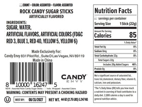 Candy Envy Grape rock candy sticks deliver vivid flavor bursts