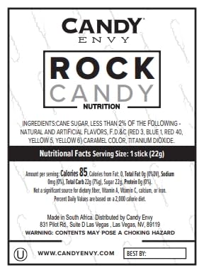 Candy Envy rock candy sticks melt-in-mouth sweetness with a crisp crunch.