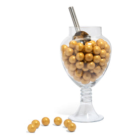 Candy Envy Shimmer Gold gumballs bulk bag for versatile use.