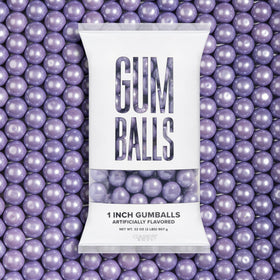 Candy Envy shimmer lavender gumballs in a 2lb bag for vibrant party color.