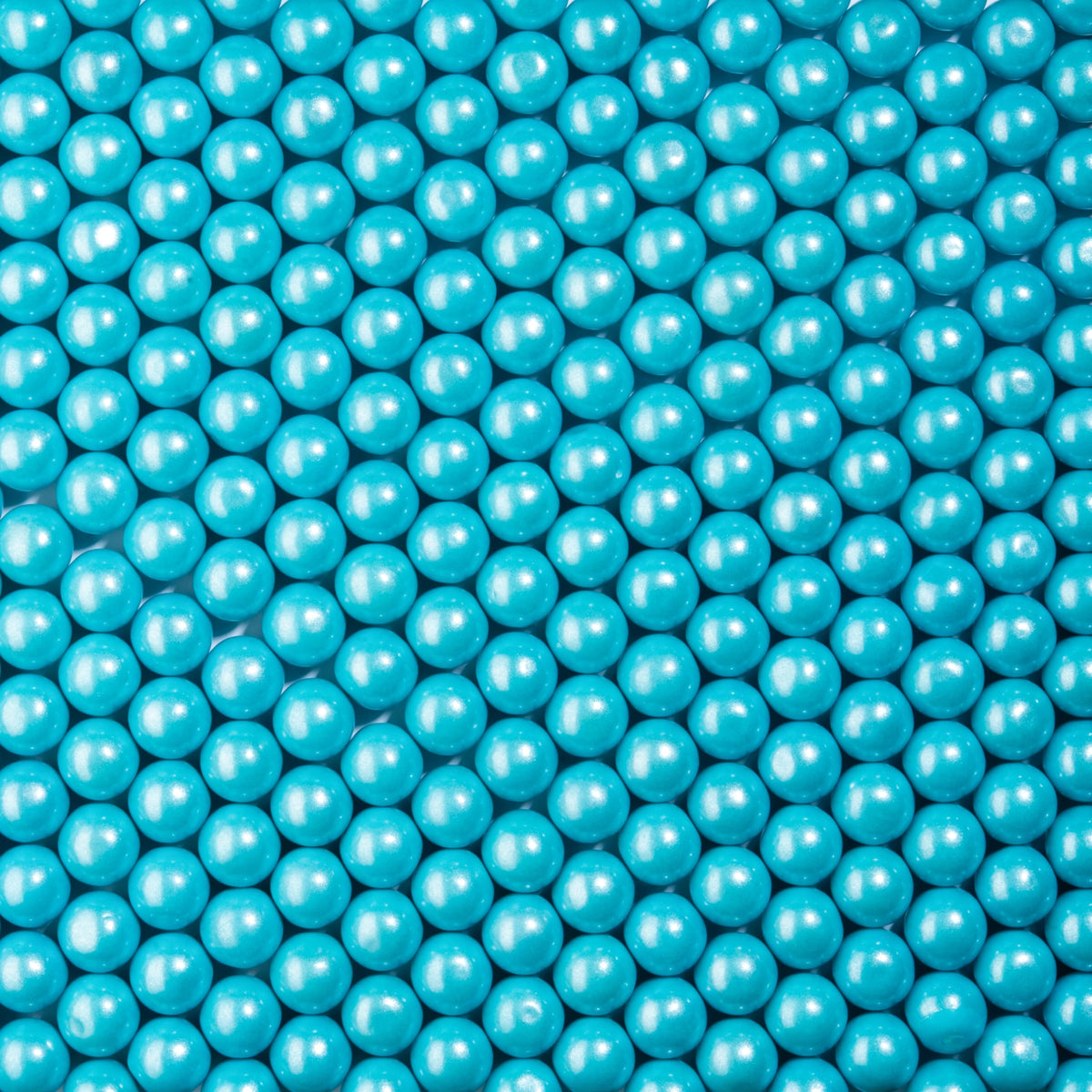 Candy Envy Shimmer Light Blue Gumballs at a party centerpiece display