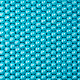 Candy Envy Shimmer Light Blue Gumballs at a party centerpiece display