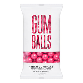 Candy Envy Shimmer Pink Gumballs bulk 2 lb bag for parties.