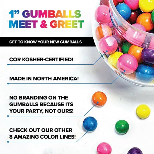 Candy Envy silver gumballs machine-ready 1 inch for arcade or snack stations