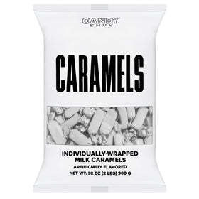Crisp packaging aids counting and gifting of Candy Envy caramels.