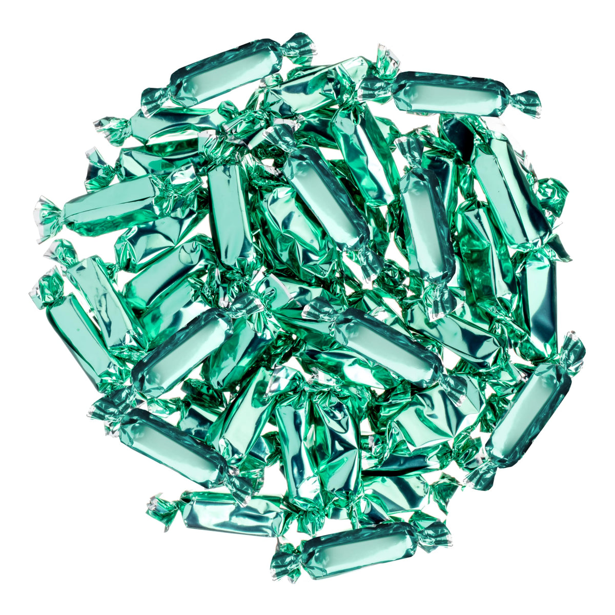 Candy Envy turquoise-wrapper close-up showcases bright, fun presentation.