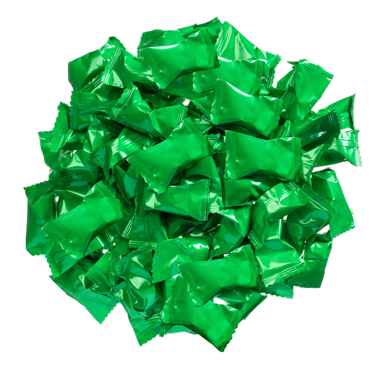 Candy Envy wedding mint tray highlighting green-wrapped treats