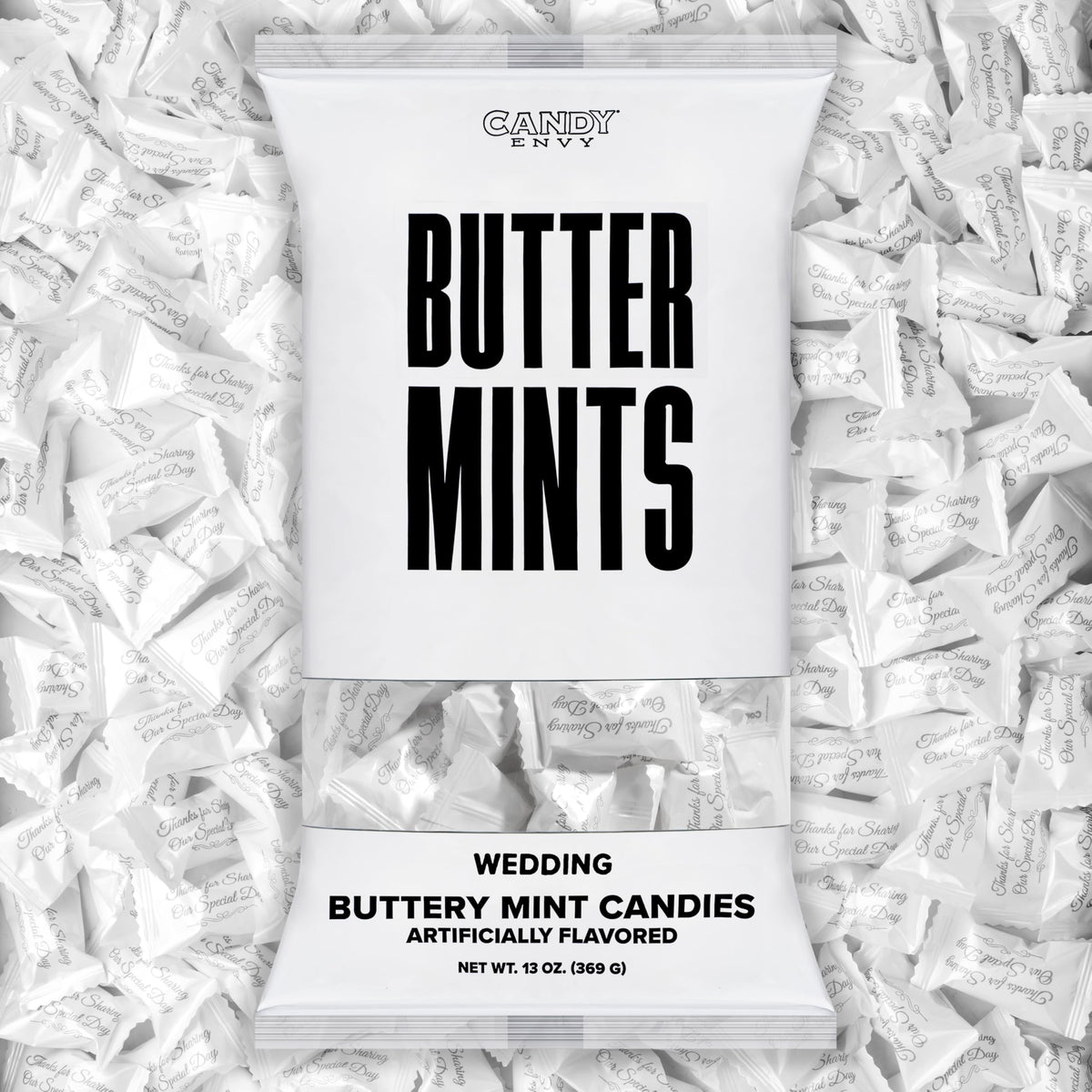 Candy Envy wedding buttermints 13oz bag, perfect for wedding favors.