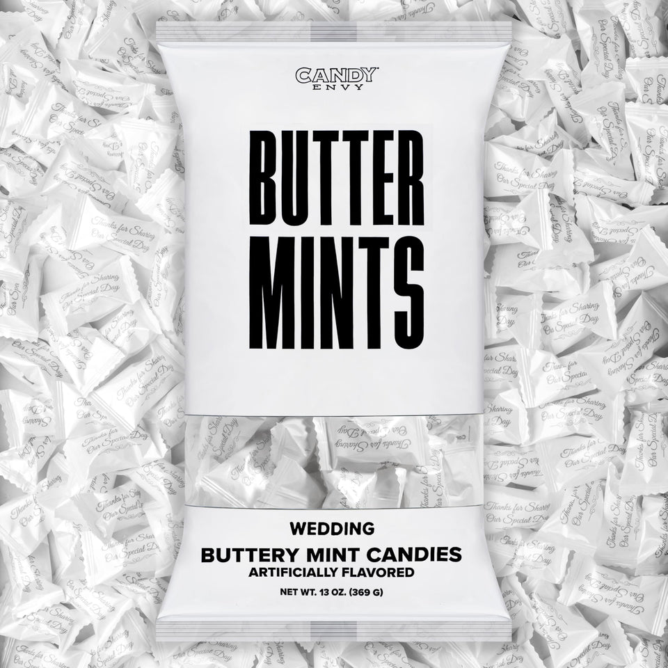 Candy Envy wedding buttermints 13oz bag, perfect for wedding favors.