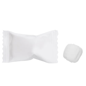 Candy Envy white foil wrapped mints packaging shows clean presentation.