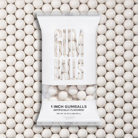 Candy Envy white gumballs 1-inch glossy spheres for standard machines