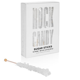 Candy Envy White Rock Candy Stick wrapped for party favors and gifting