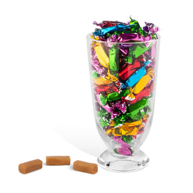 Candy Envy wrapper color disclaimer clarifies wrappers aren’t caramel color.