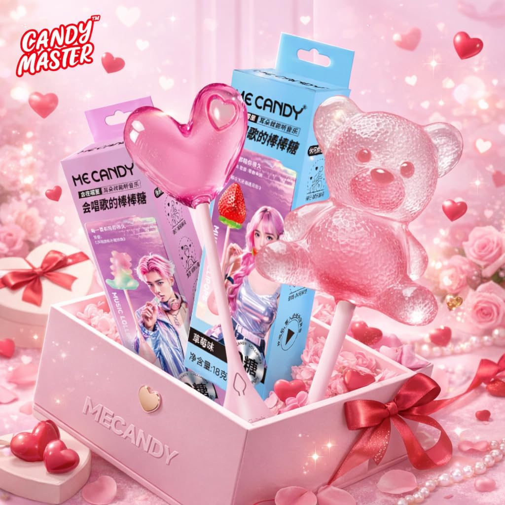 Candy Master 4D lollipop fruity flavor sparks delight during snacking.