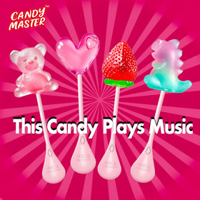 Candy Master 4D lollipop white peach sugar-free option for guilt-free enjoyment.