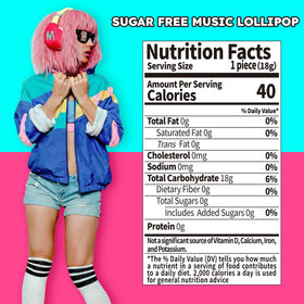 Candy Master KPOP lollipop with earplugs for crisper sound while enjoying candy.