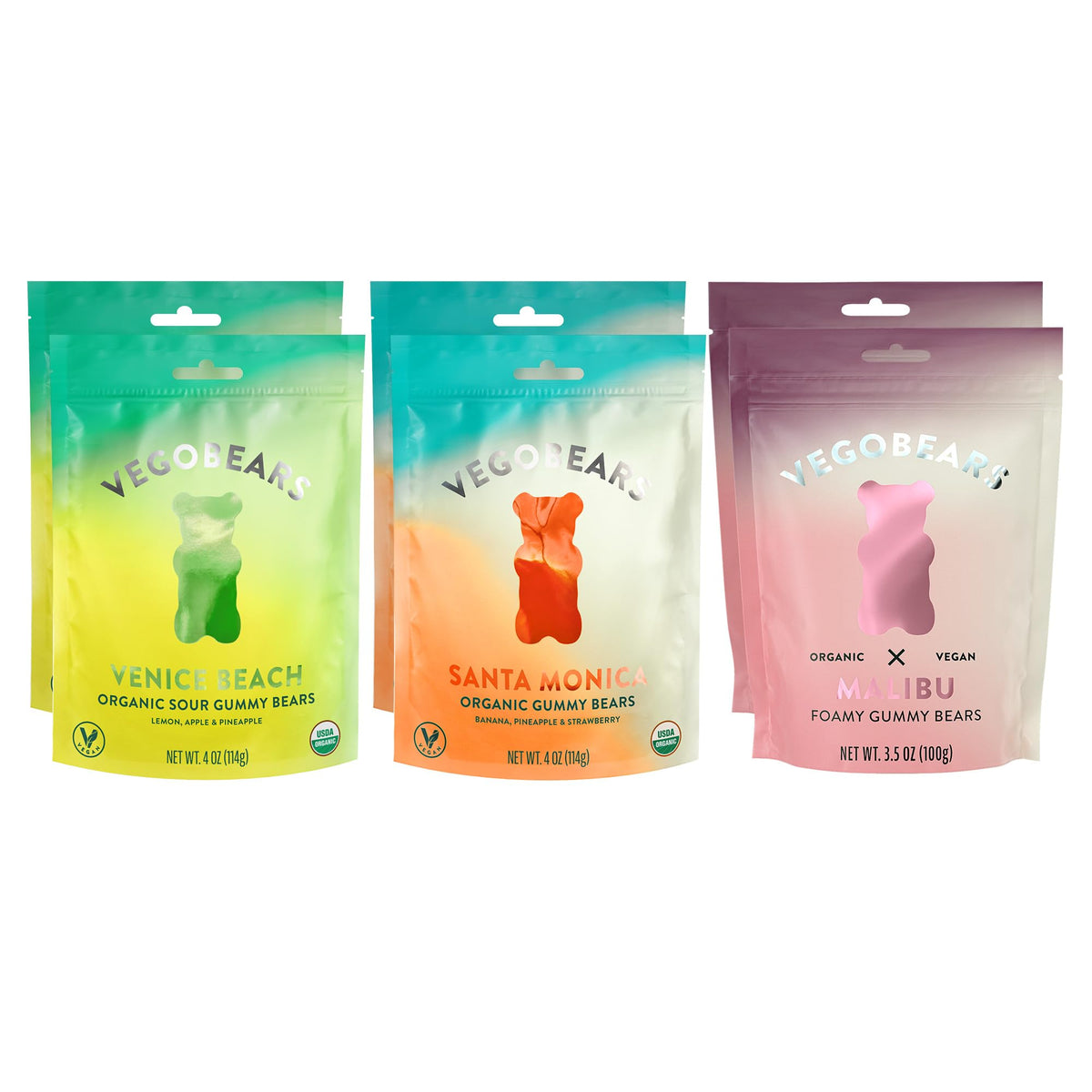 Candy People Vegobears hero pack showcasing organic vegan gummies for clean snacking.
