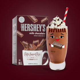 Candy Shop Cocoa hot chocolate cup steaming conveys rich, creamy indulgence in minutes.