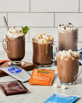 Candy Shop Cocoa ingredients include real cocoa and milk for rich sips.